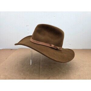 Bailey Lite Felt Crushable Wool Hat Olive Brown USA Made Size Medium Pathfinder